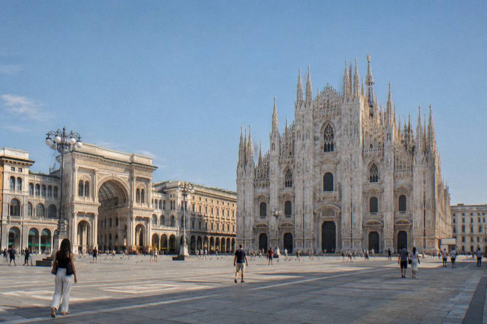 The Galleria shopping arcade near the Duomo with its glass roof
